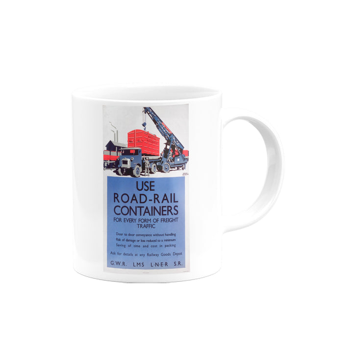 Use Road-Rail Containers For Every Form Of Freight Traffic, GWR, LMS, LNER, SR Mug