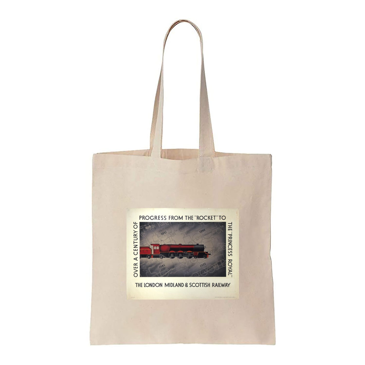 The London Midland and Scottish Railway, The Rocket, The Princess Royal - Canvas Tote Bag