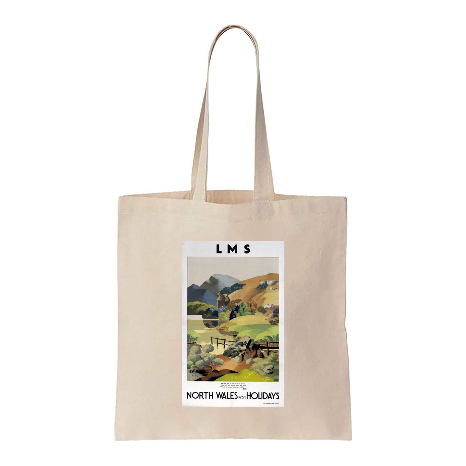 North Wales for Holidays, LMS - Canvas Tote Bag