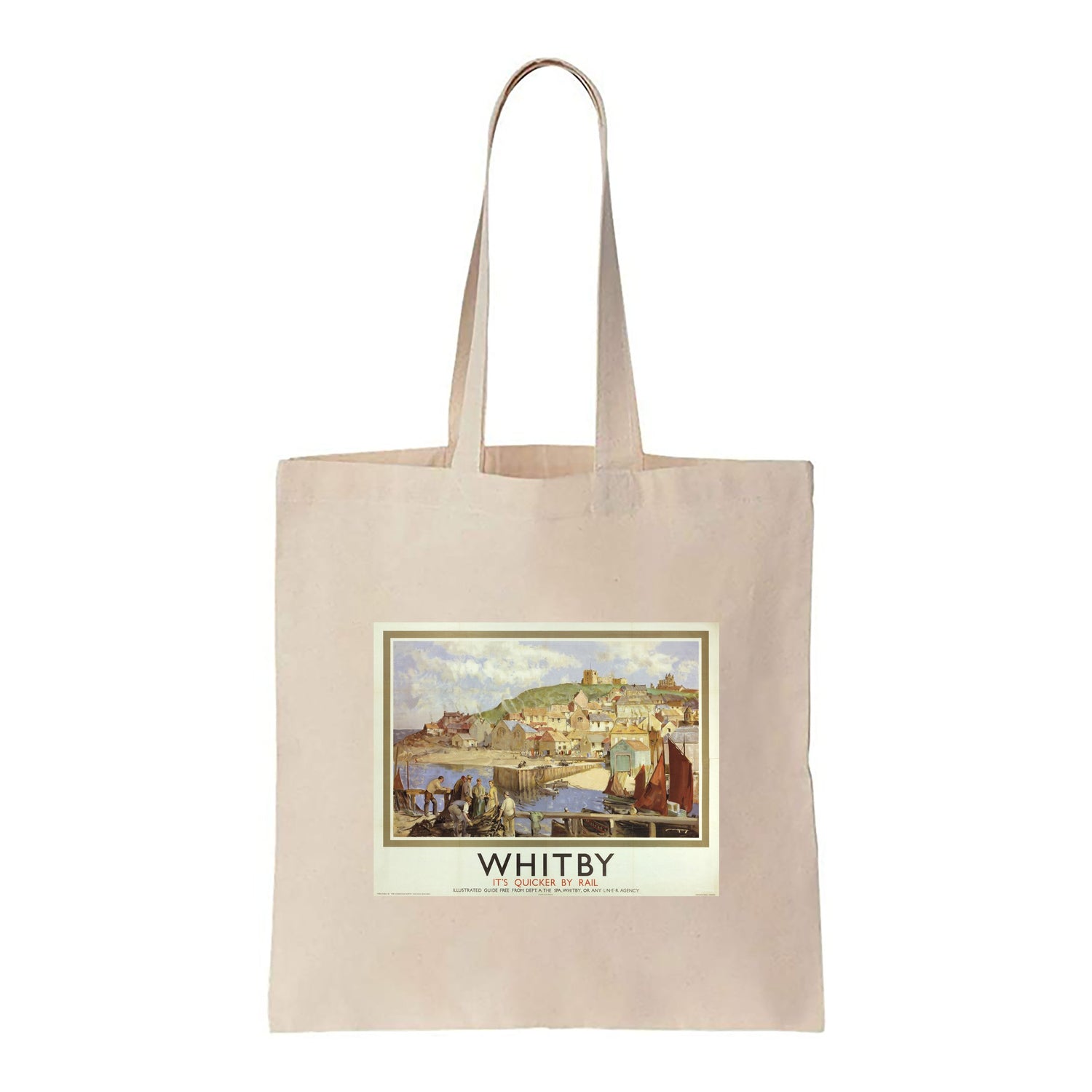 Whitby, It's Quicker By Rail - Canvas Tote Bag