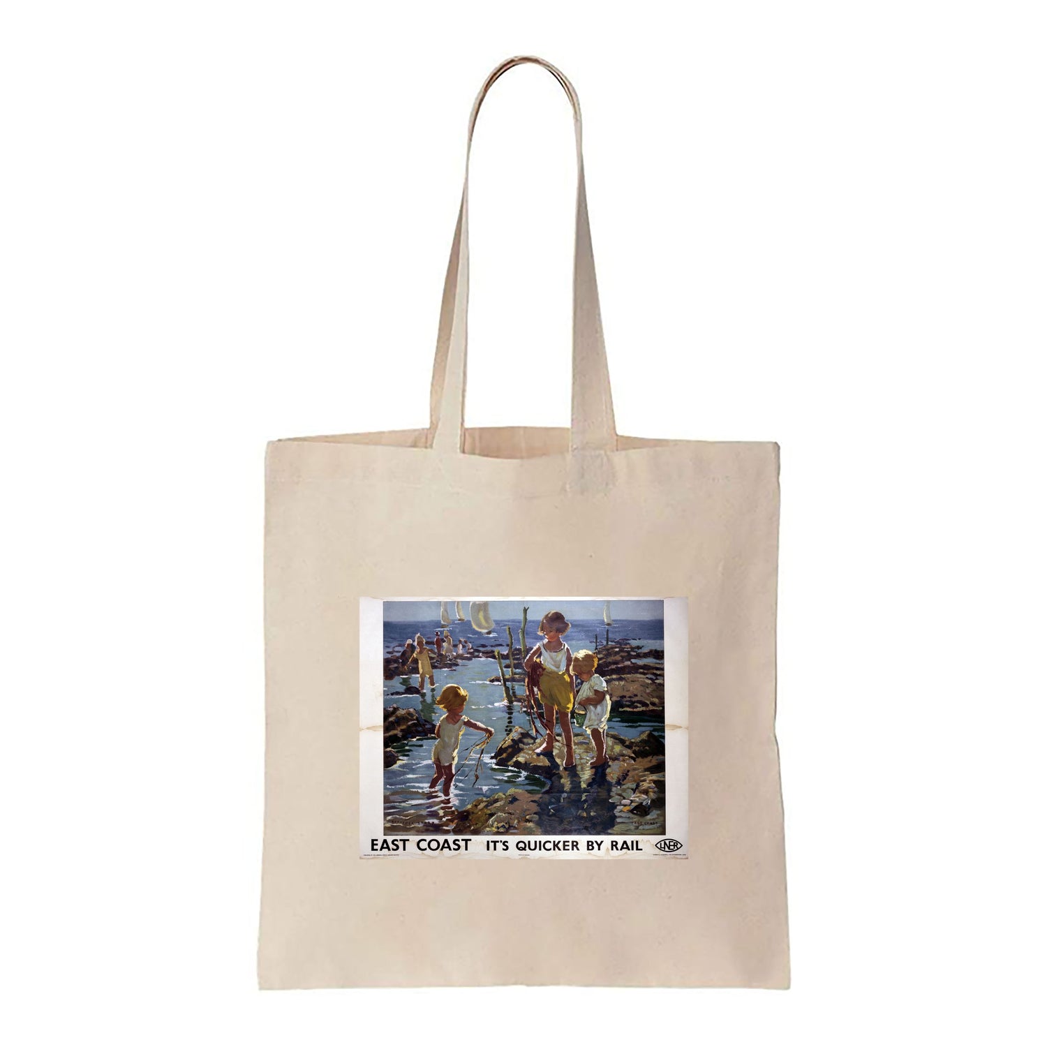 East Coast, It's Quicker By Rail - Canvas Tote Bag