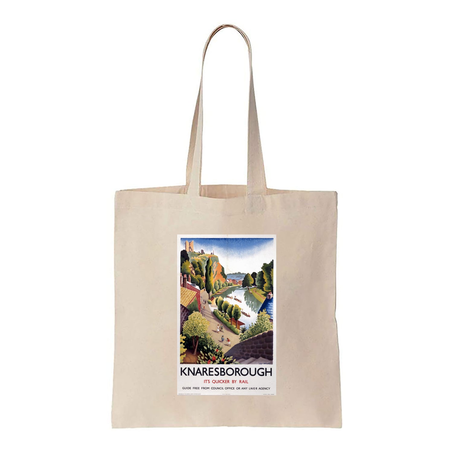 Knaresborough, It's Quicker By Rail - Canvas Tote Bag