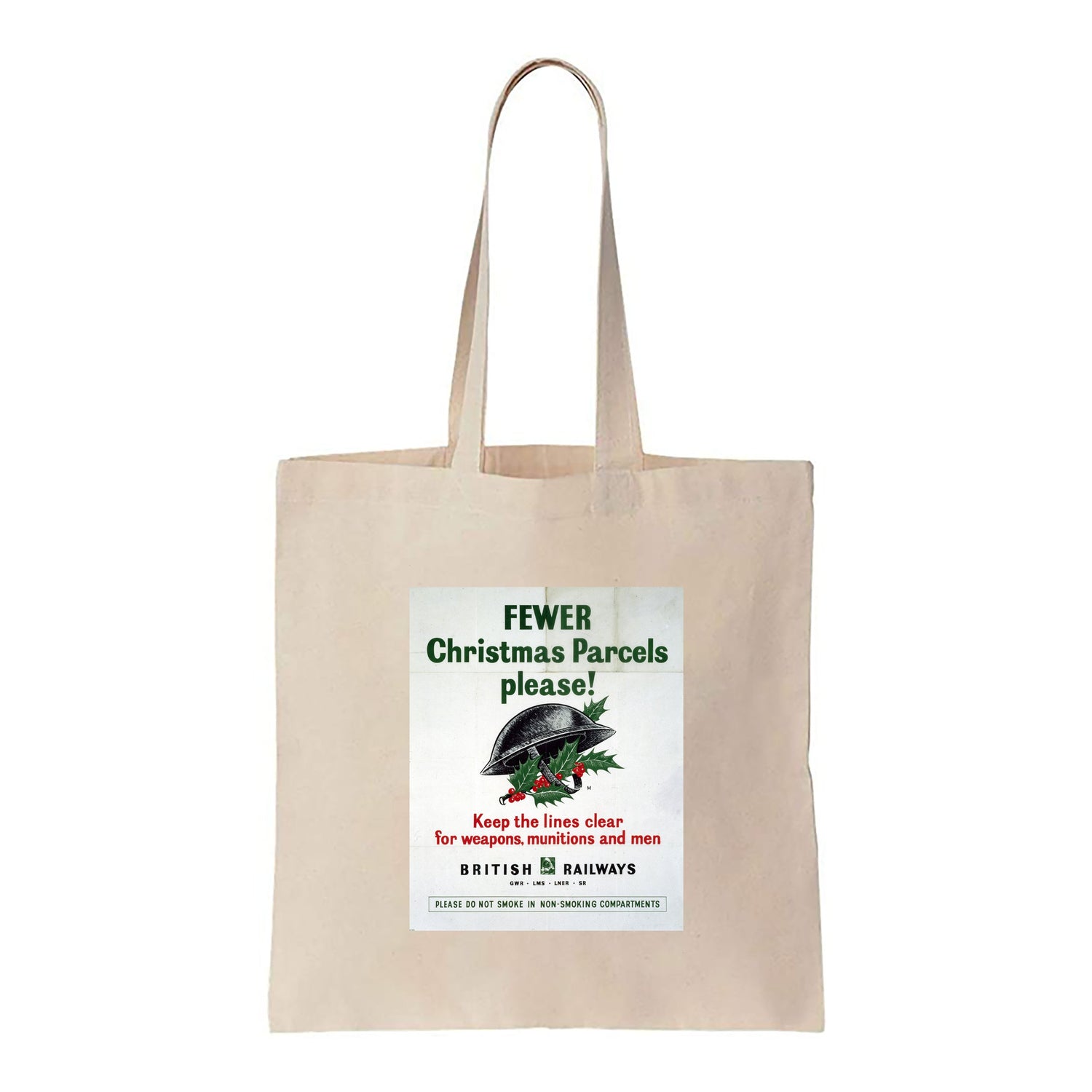 Fewer Christmas Parcels Please, British Railways - Canvas Tote Bag