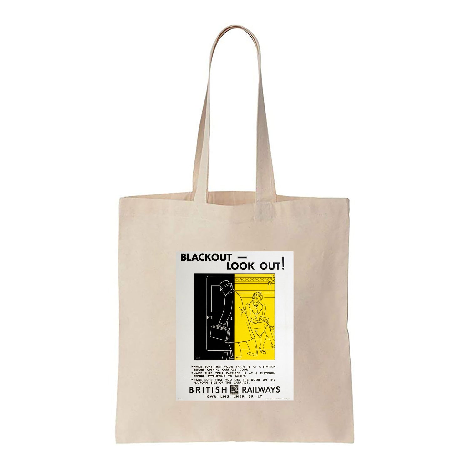 Blackout - Look Out, British Railways - Canvas Tote Bag