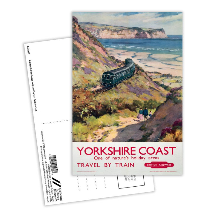 Yorkshire Coast, Travel By Train Postcard Pack of 8