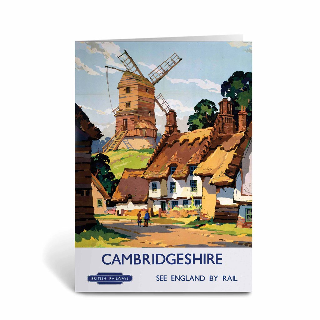 Cambridgeshire, See England By Rail Greeting Card