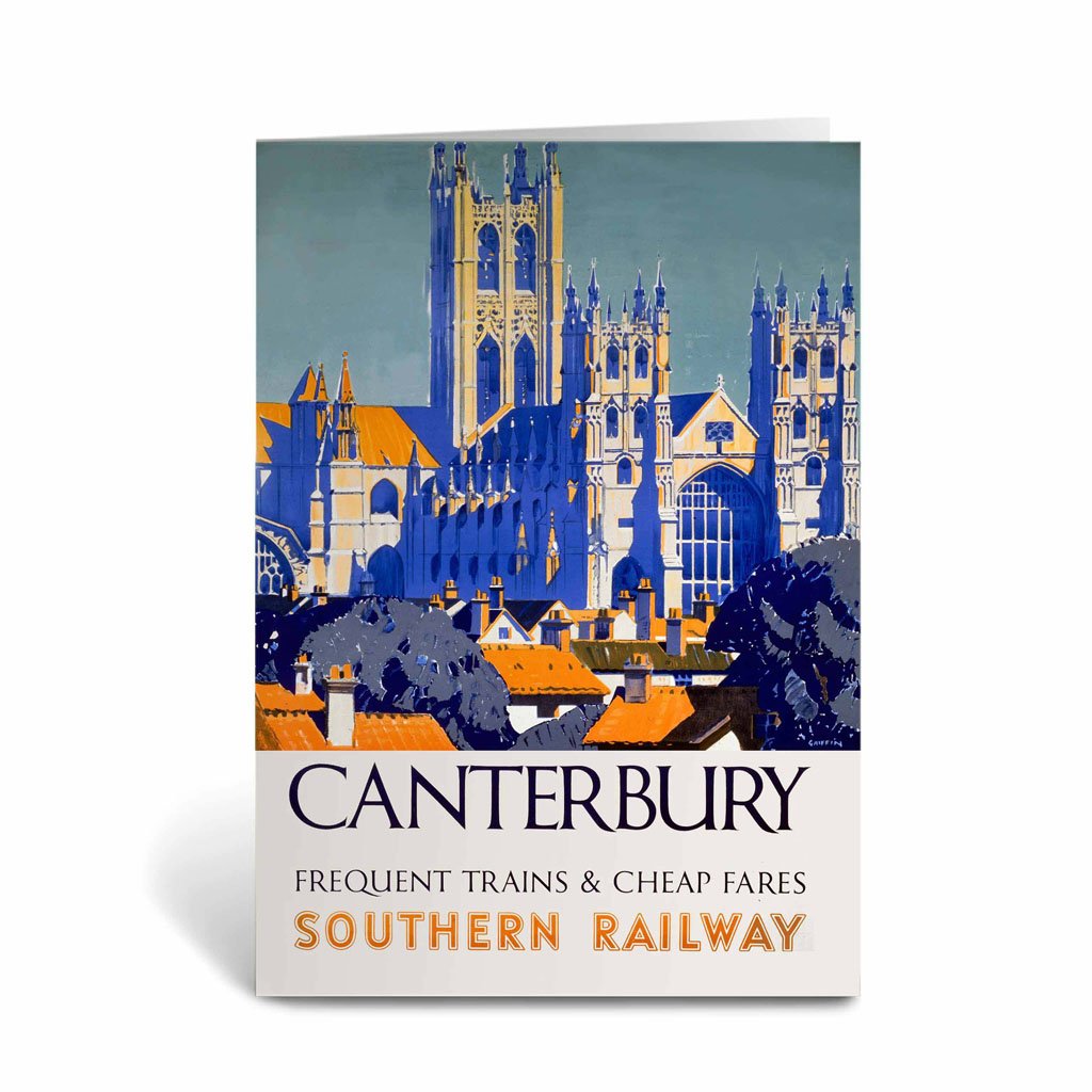 Canterbury Frequent Trains and Cheap Fares Greeting Card