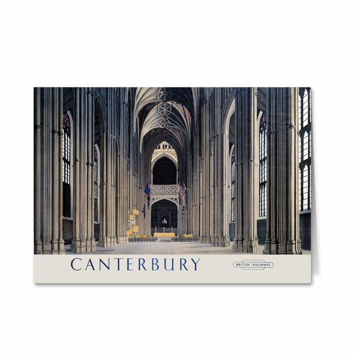 Canterbury Cathedral - The Nave Looking East Greeting Card