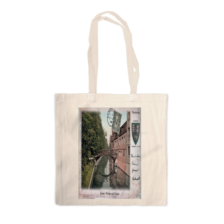 Queens Bridge and College, Cambridge Canvas Tote Bag