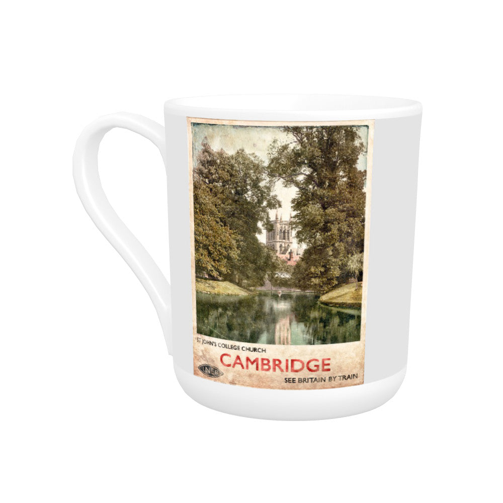 St Johns College Church, Cambridge Bone China Mug