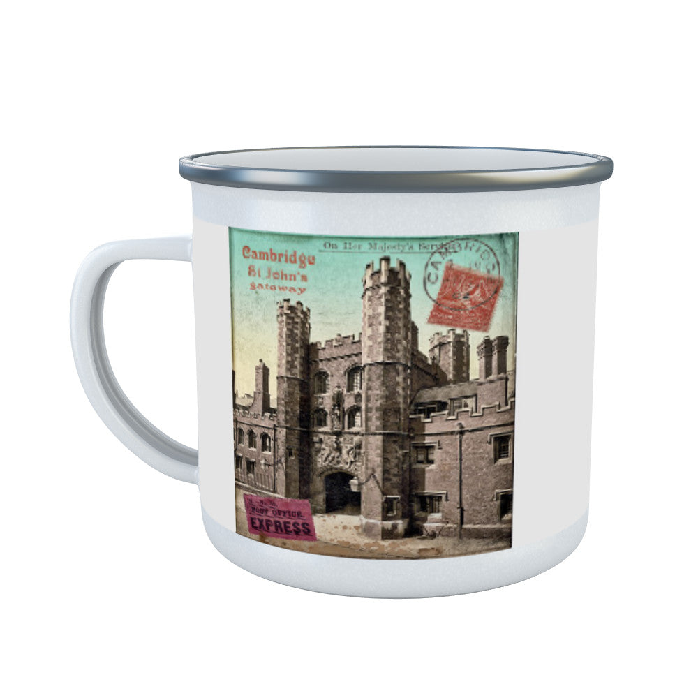 St Johns Gateway, Cambridge Enamel Mug