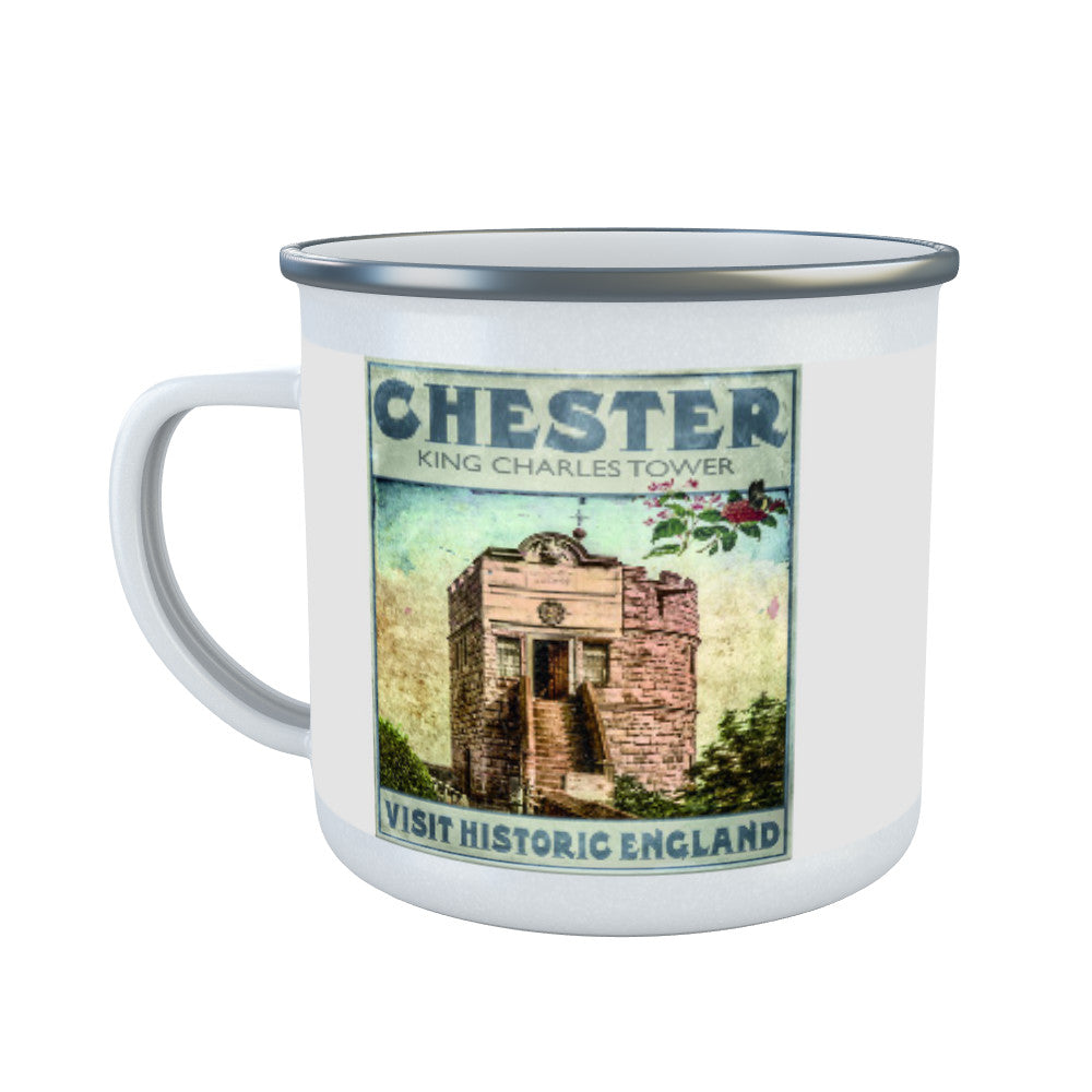 King Charles Tower, Chester Enamel Mug