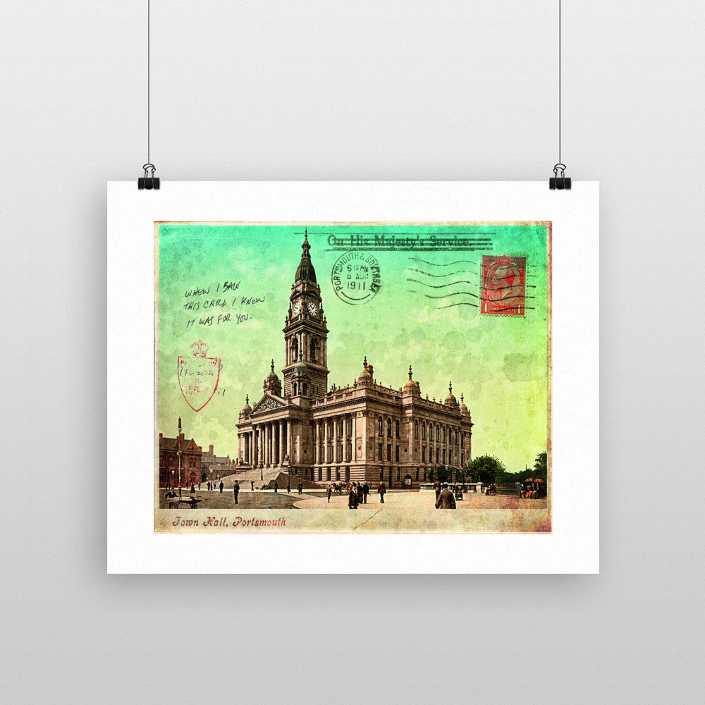 The Town Hall, Portsmouth 90x120cm Fine Art Print