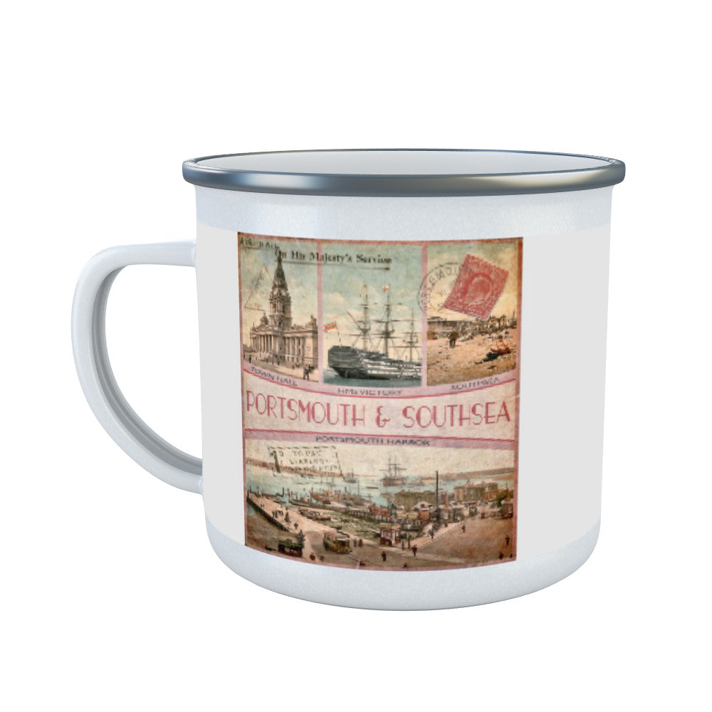 Portsmouth and Southsea Enamel Mug