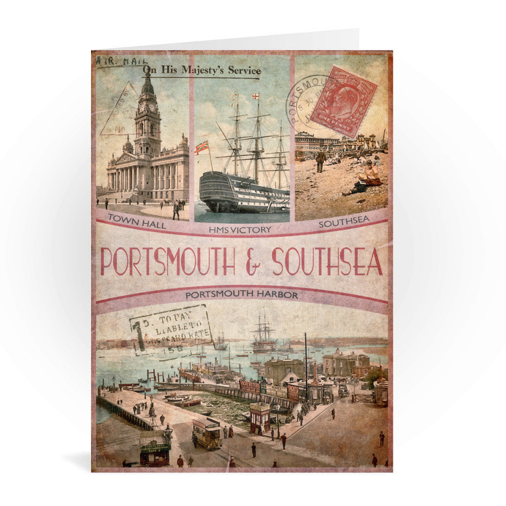 Portsmouth and Southsea Greeting Card 7x5