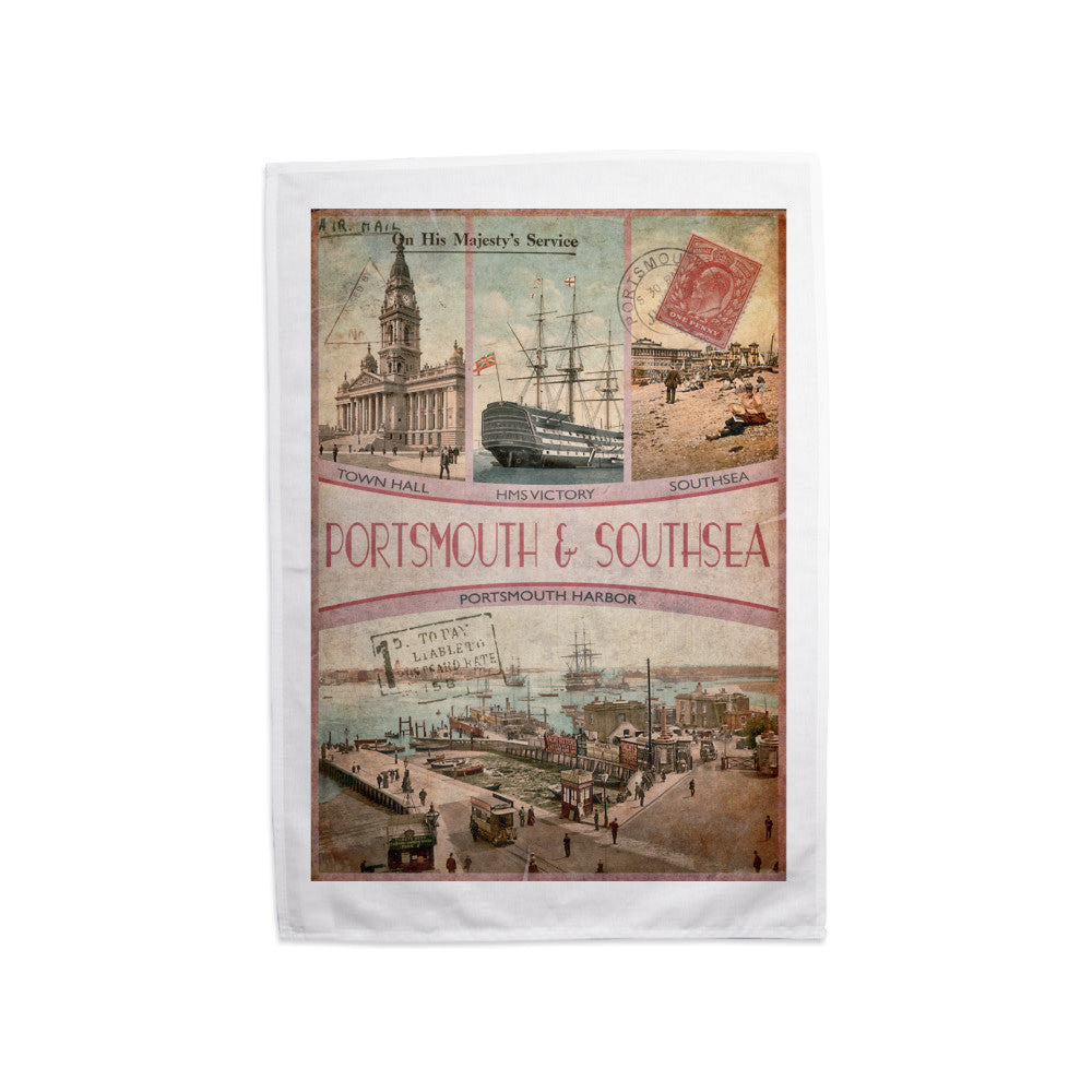 Portsmouth and Southsea Tea Towel