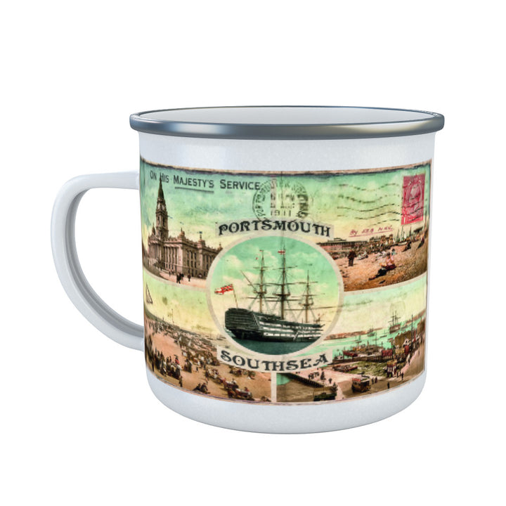 Portsmouth and Southsea Enamel Mug