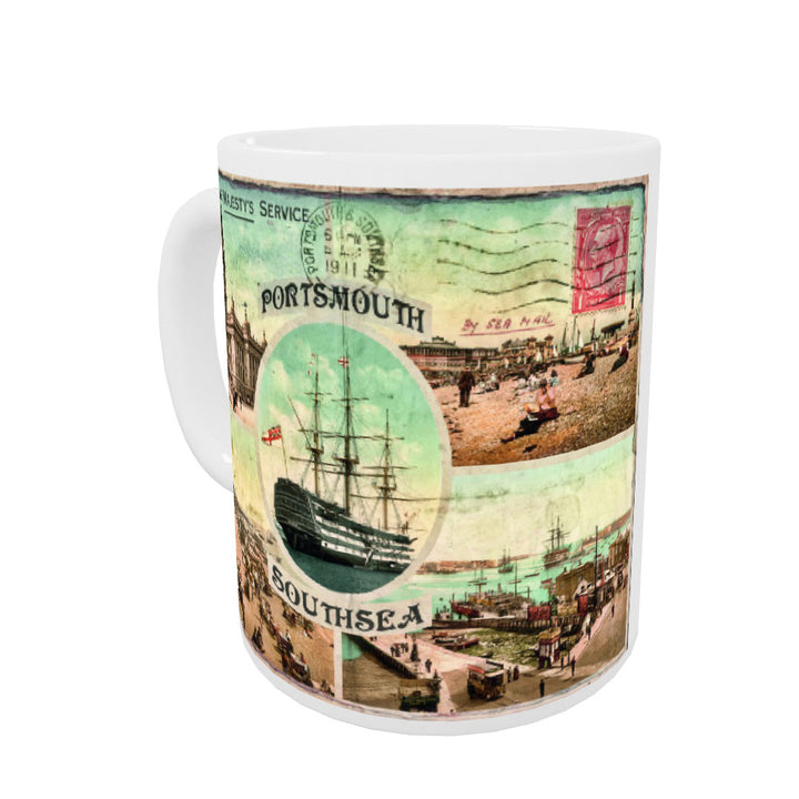 Portsmouth and Southsea Coloured Insert Mug