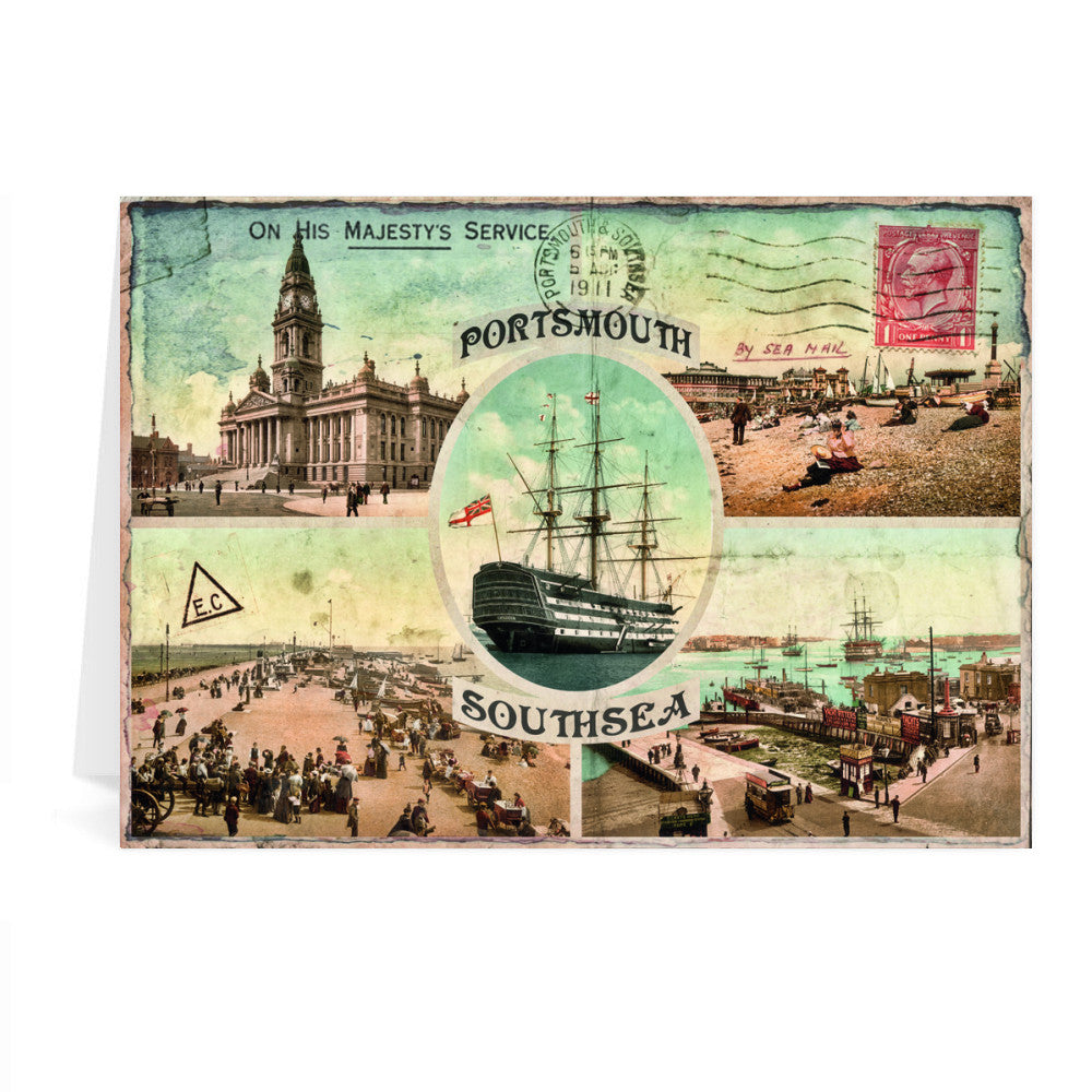 Portsmouth and Southsea Greeting Card 7x5