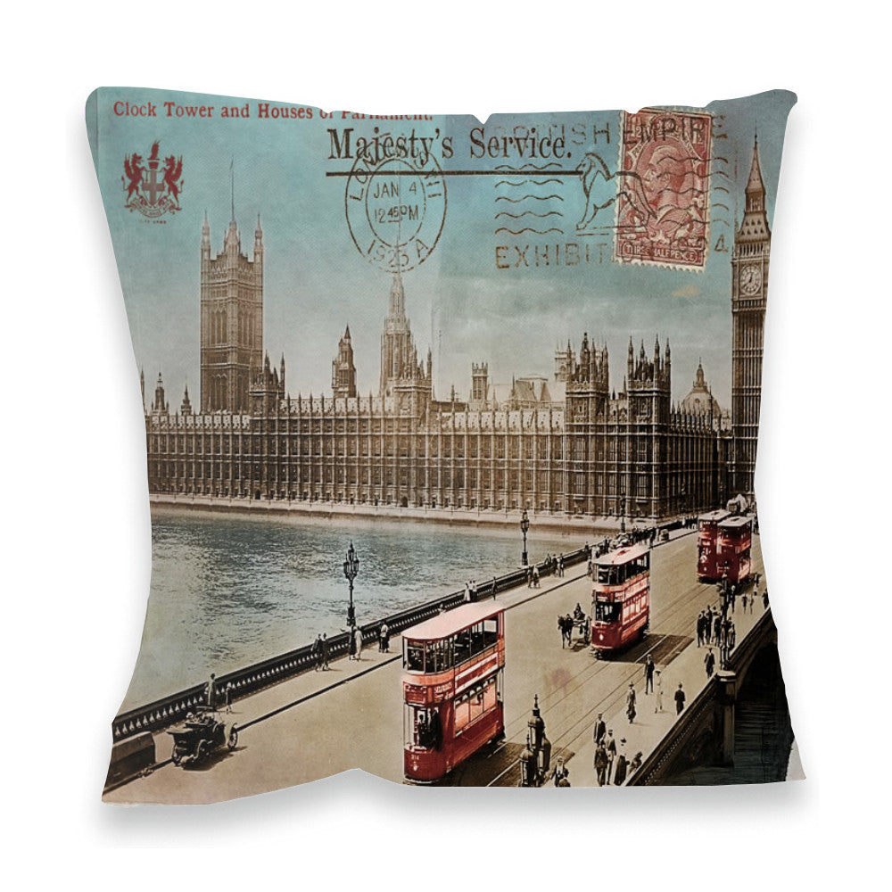 Houses of Parliament, London Fibre Filled Cushion