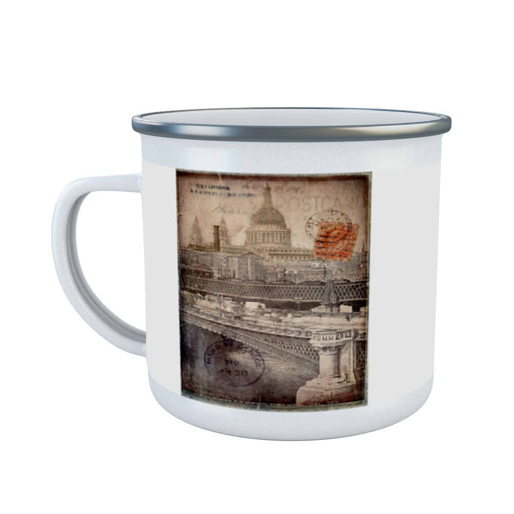 St Pauls Cathedral, London Enamel Mug