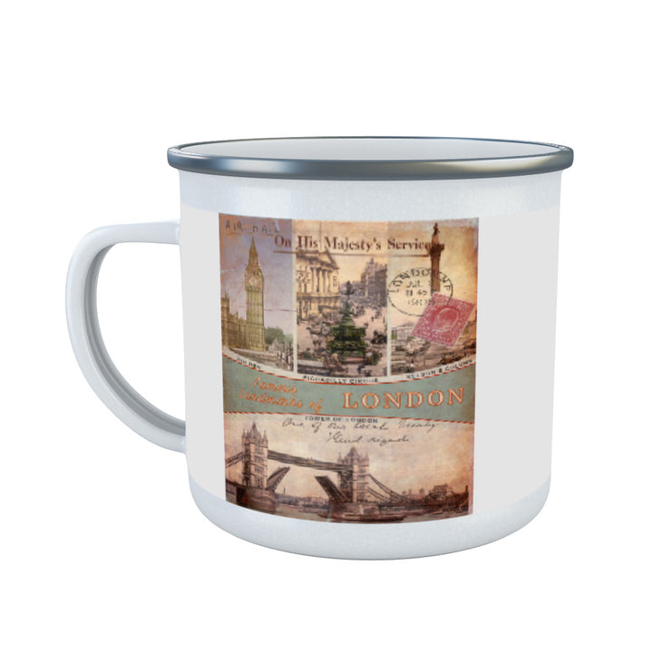 Famous Landmarks of London Enamel Mug