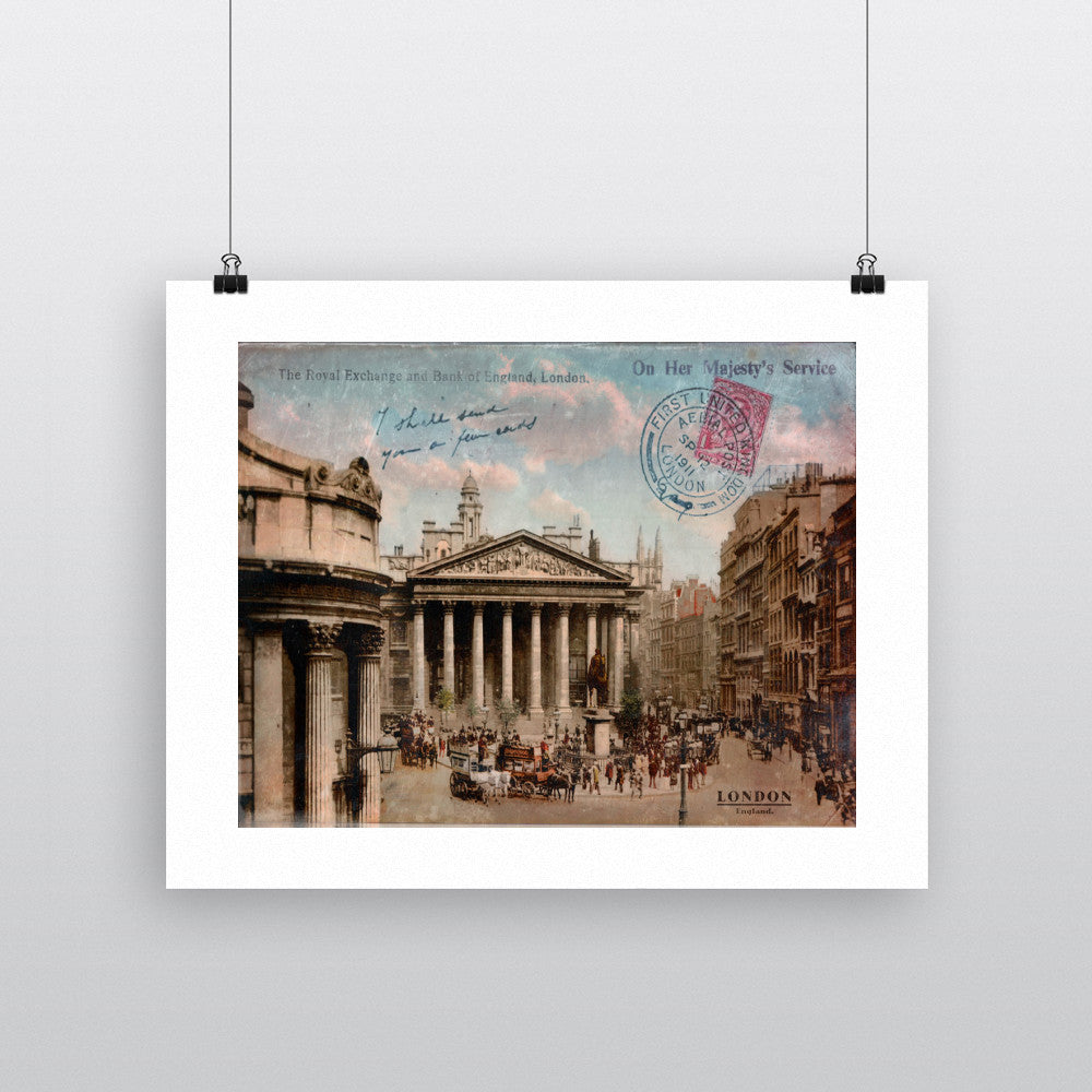 The Royal Exchange and Bank of England 11x14 Print