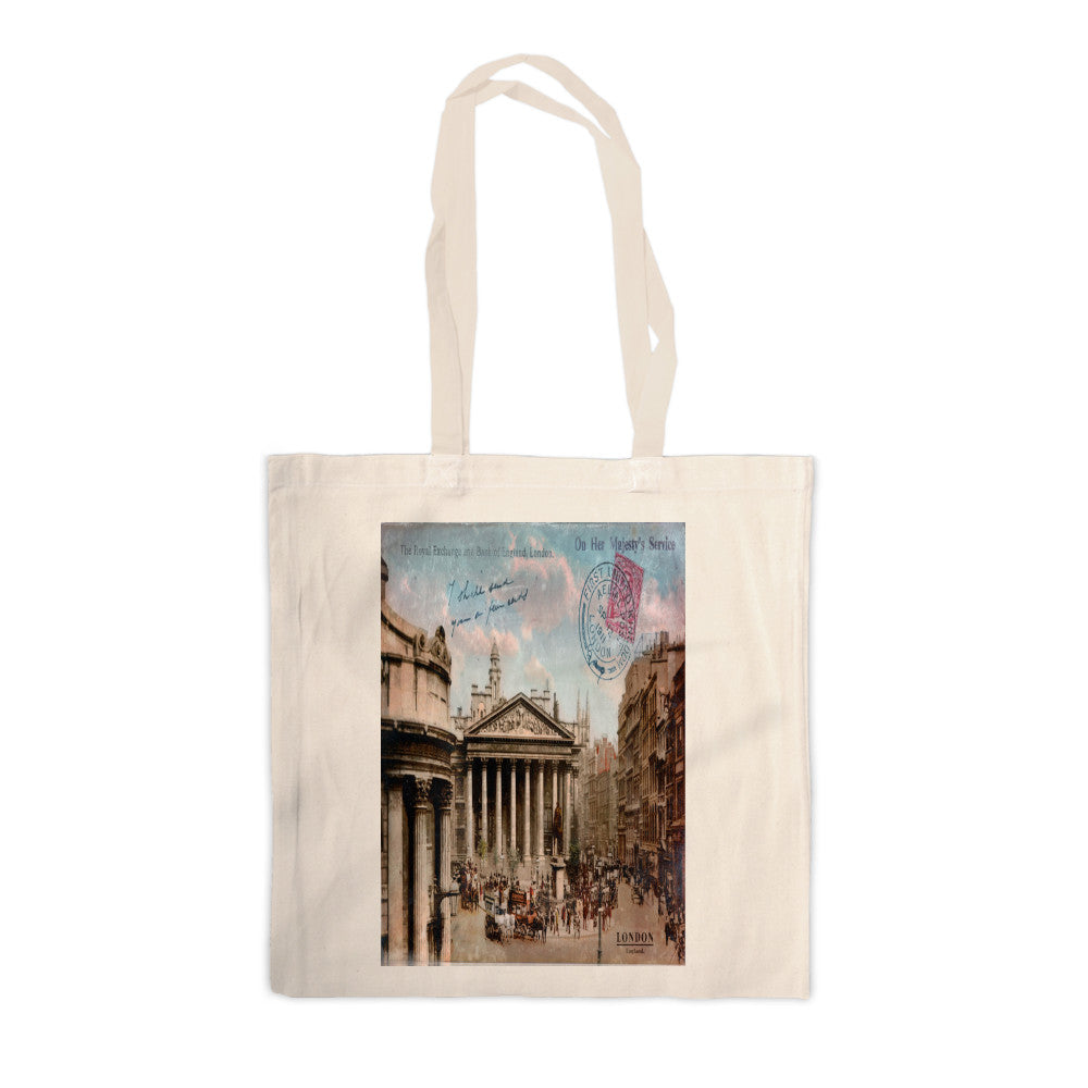 The Royal Exchange and Bank of England Canvas Tote Bag