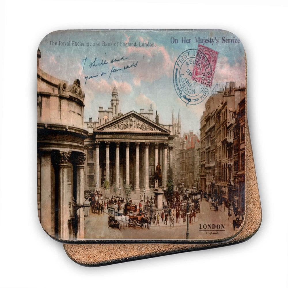 The Royal Exchange and Bank of England MDF Coaster