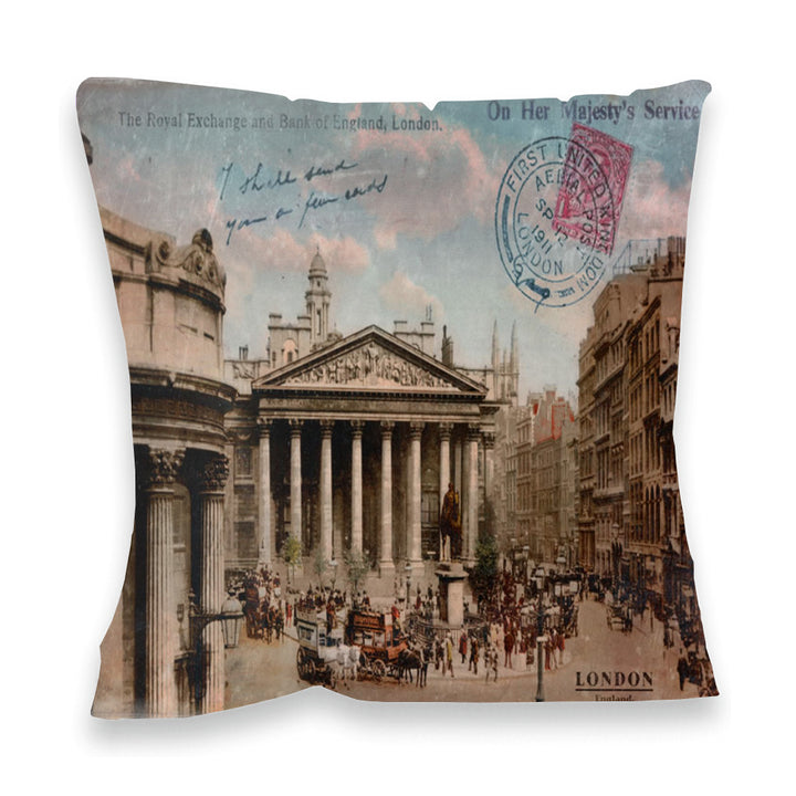 The Royal Exchange and Bank of England Fibre Filled Cushion