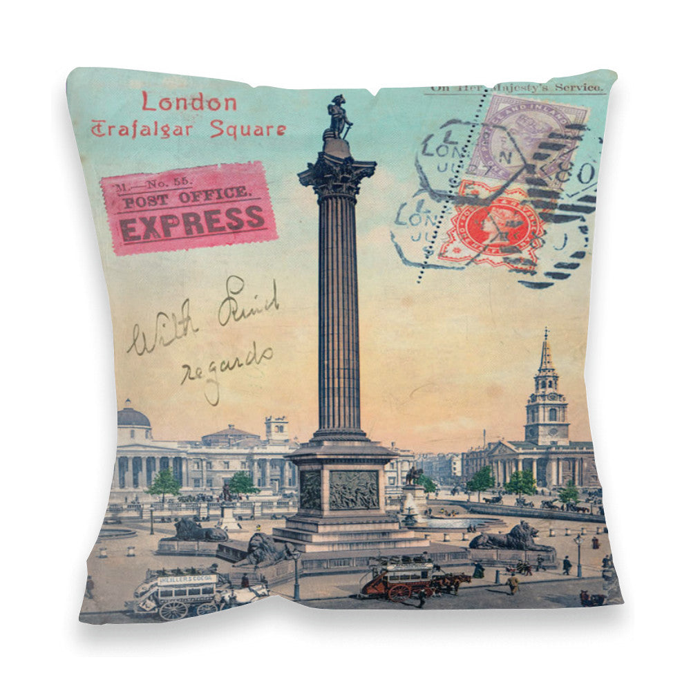 Trafalgar Square, London Fibre Filled Cushion