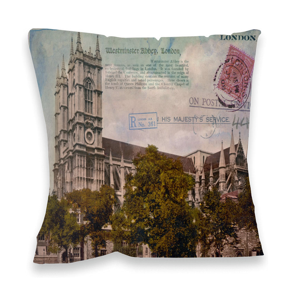 Westminster Abbey, London Fibre Filled Cushion