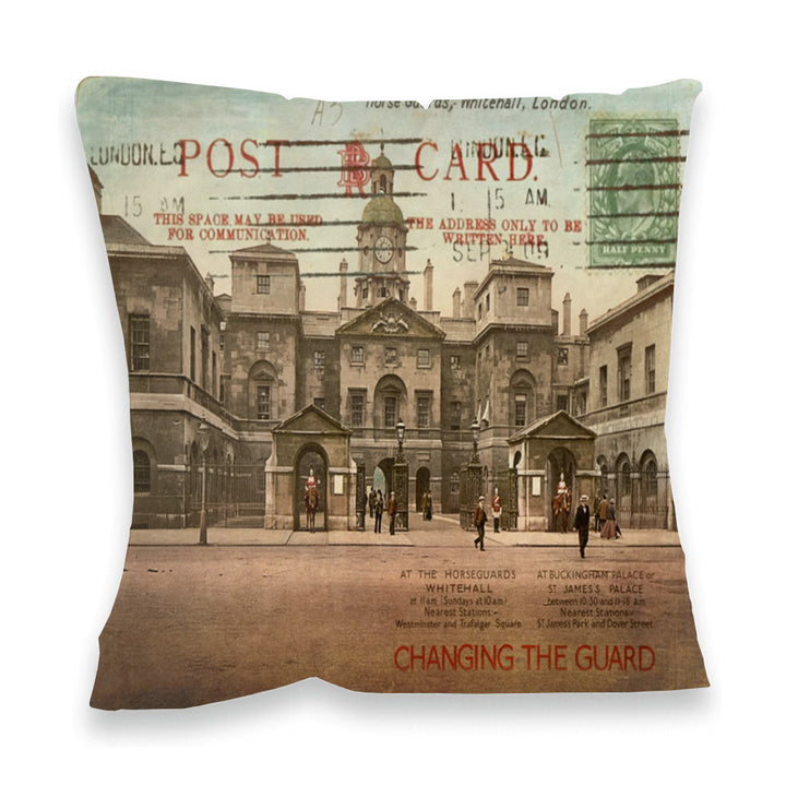 Changing Guards at Buckingham Palace Fibre Filled Cushion