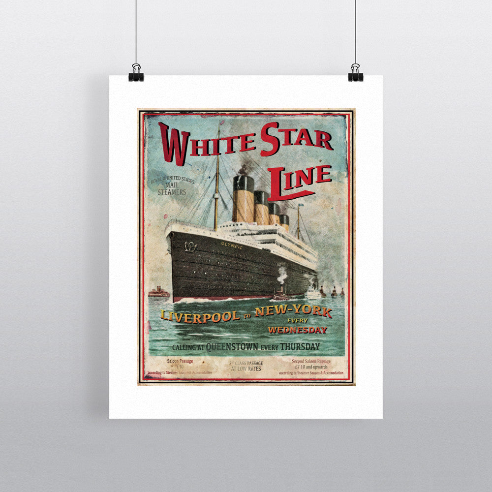 The White Star Line 90x120cm Fine Art Print