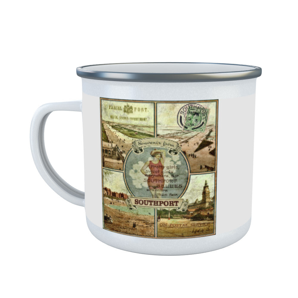 Southport, Lancashire Enamel Mug