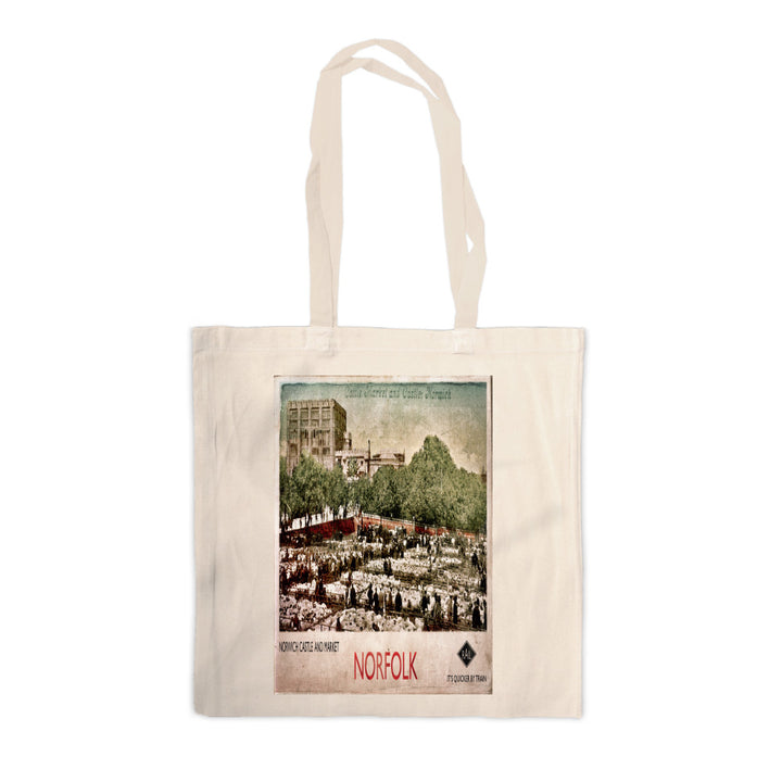 Norwich Castle and Market Canvas Tote Bag