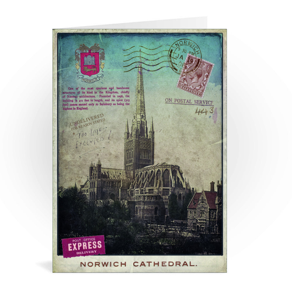 Norwich Cathedral Greeting Card 7x5