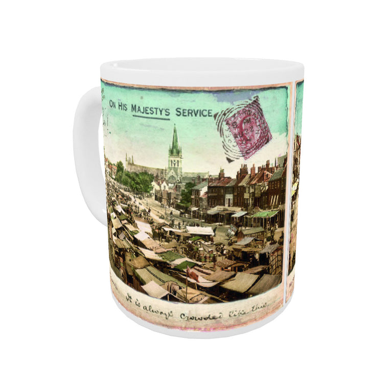 Market Place, Great Yarmouth Coloured Insert Mug