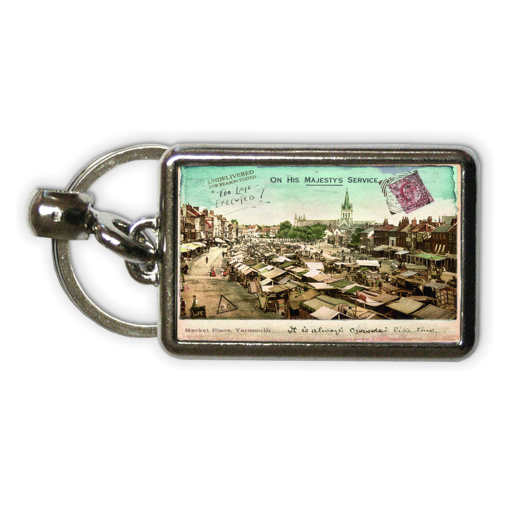 Market Place, Great Yarmouth Metal Keyring