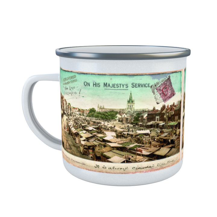 Market Place, Great Yarmouth Enamel Mug