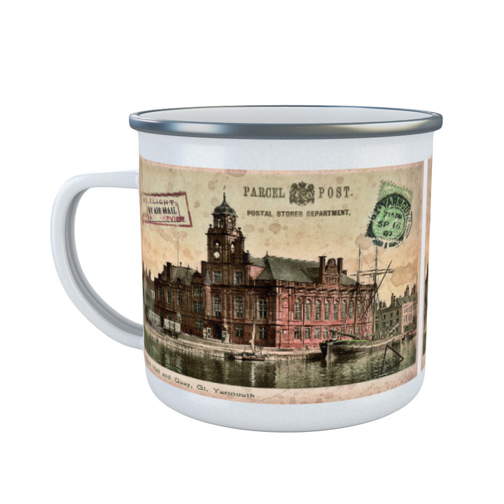 Town Hall and Quay, Great Yarmouth Enamel Mug