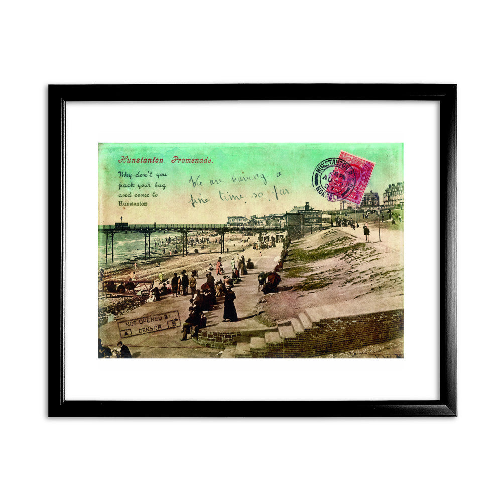 Hunstanton Promenade 11x14 Framed Print (Black)