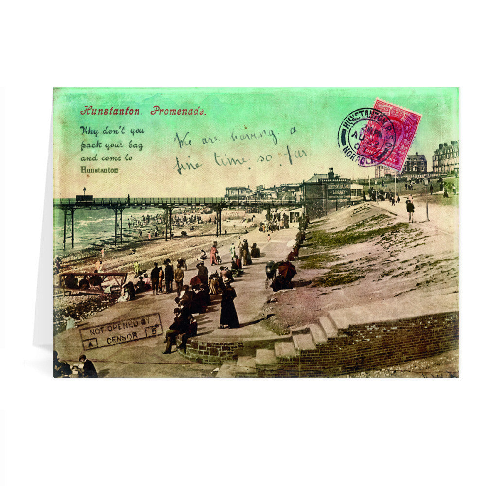 Hunstanton Promenade Greeting Card 7x5