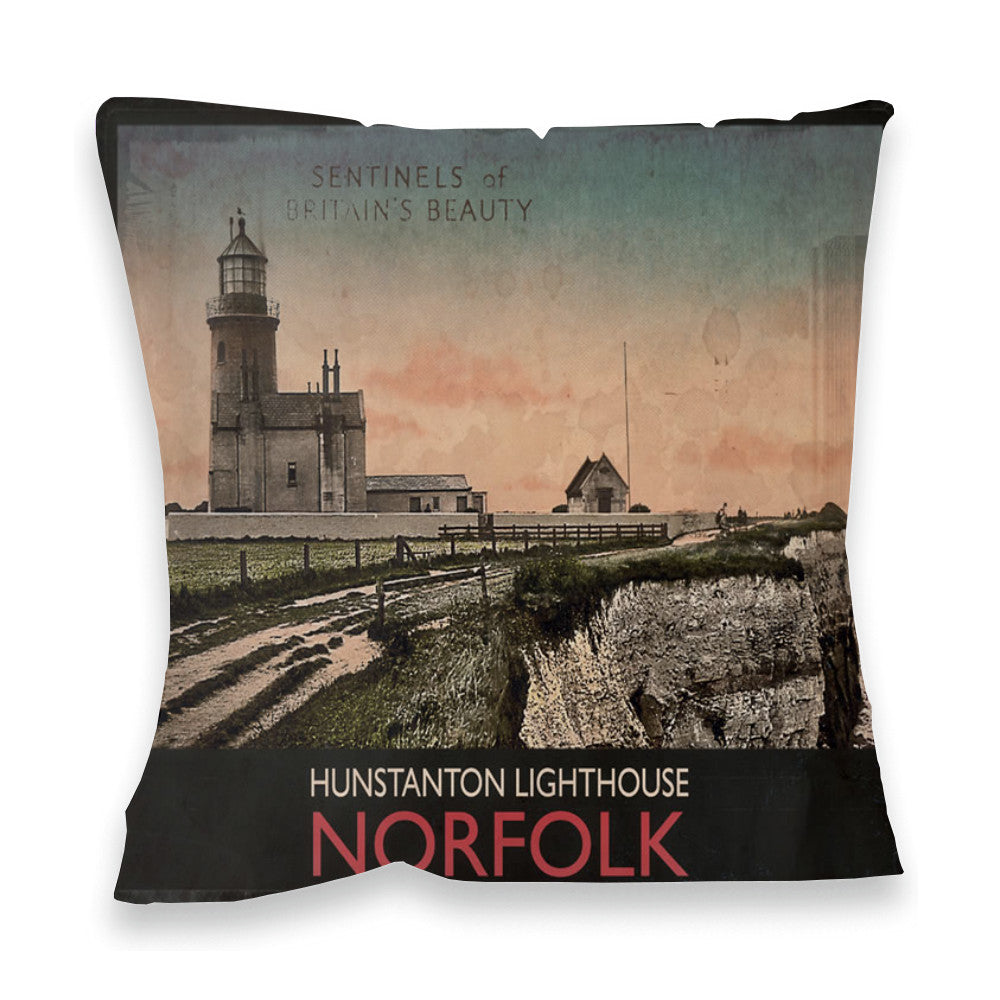 Hunstanton Lighthouse Fibre Filled Cushion