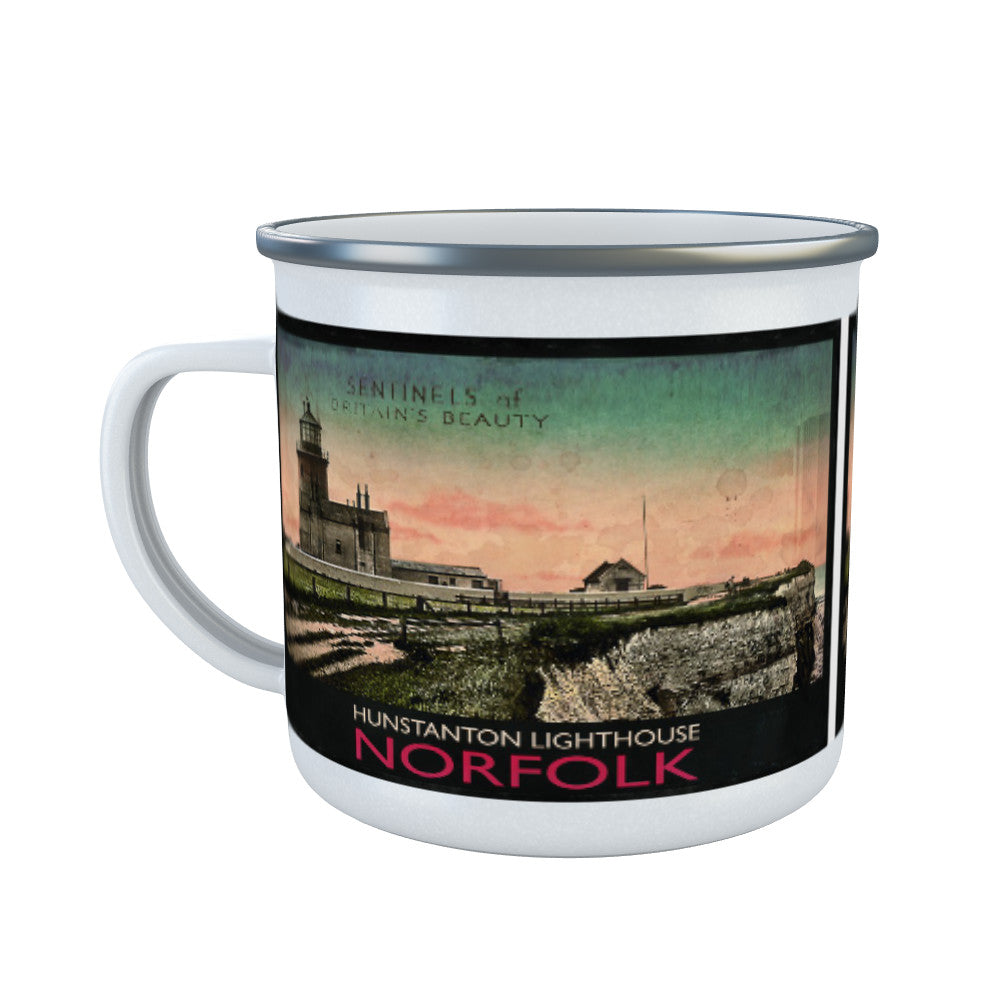 Hunstanton Lighthouse Enamel Mug