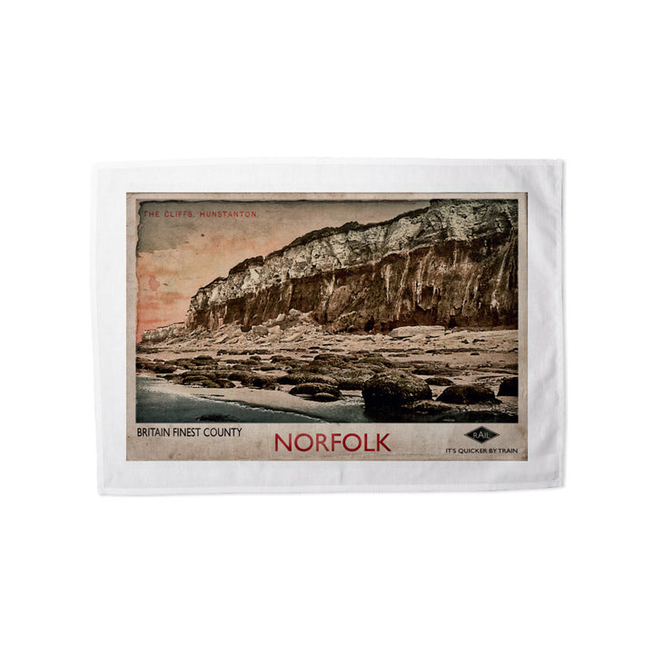 Hunstanton Cliffs Tea Towel