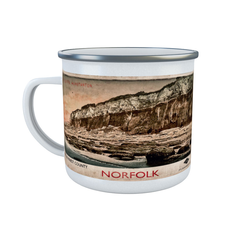 Hunstanton Cliffs Enamel Mug