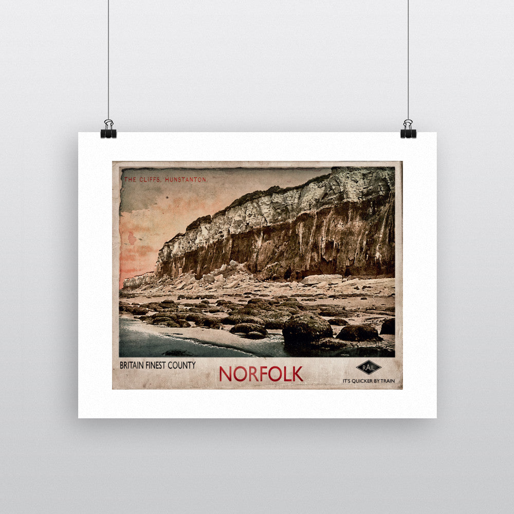 Hunstanton Cliffs 90x120cm Fine Art Print