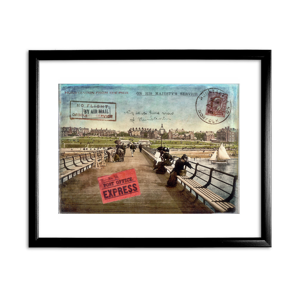 Hunstanton Pier 11x14 Framed Print (Black)