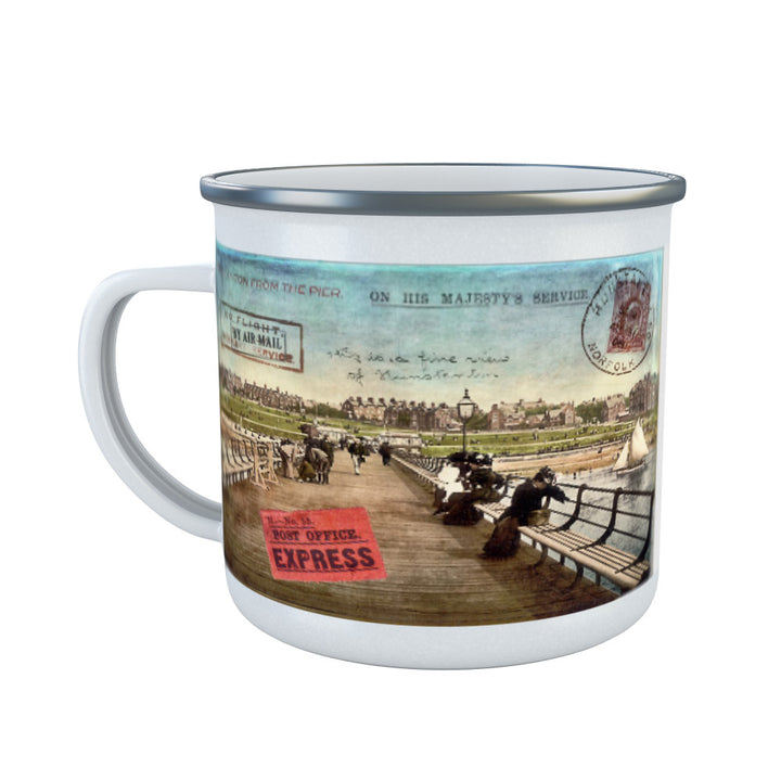 Hunstanton Pier Enamel Mug